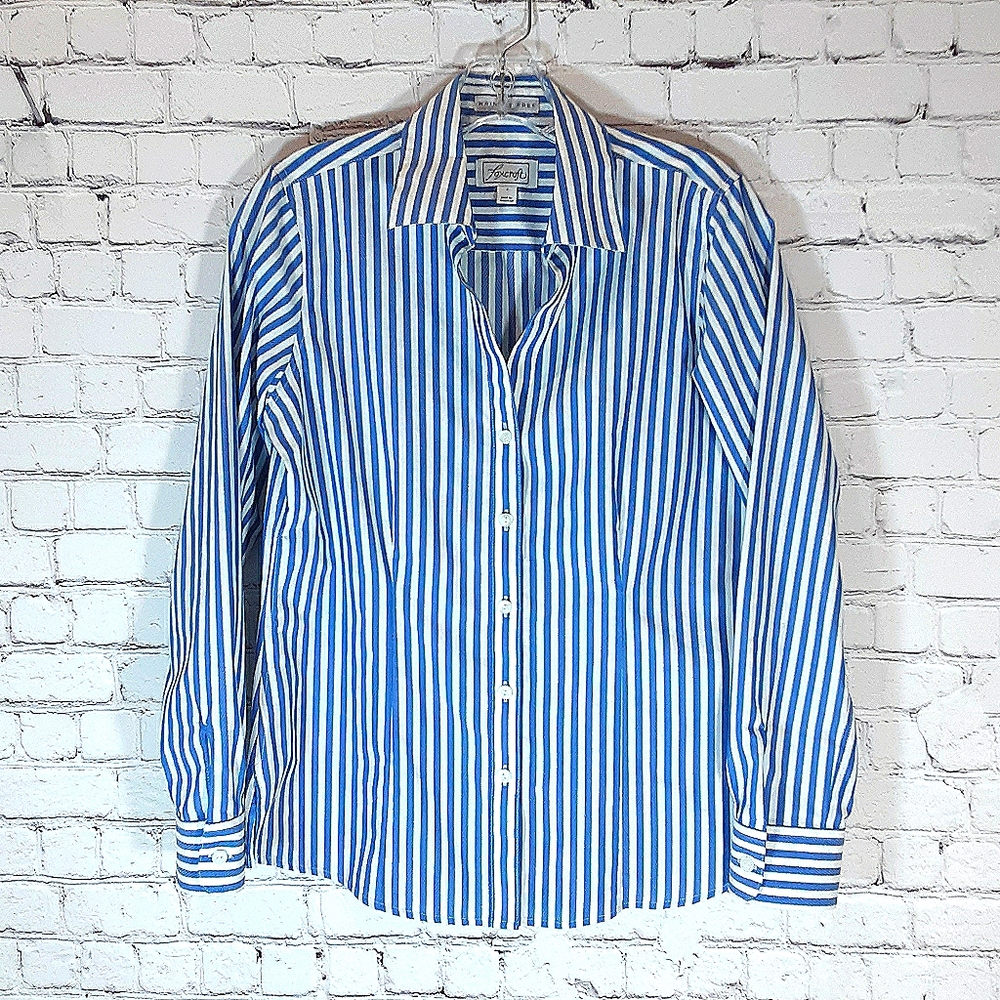 Foxcroft Fitted Wrinkle-Free Button Down Shirt Blouse